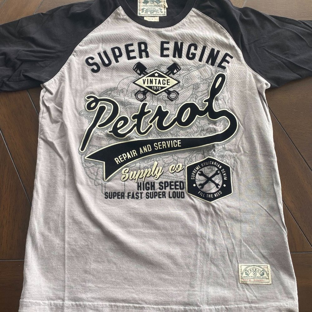 Petrol T Shirt Black and Gray